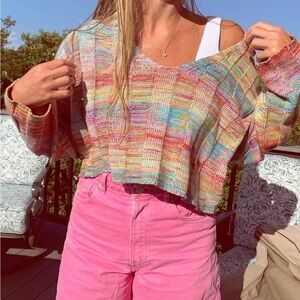 Urban Outfitters Multicolor V-Neck Sweater